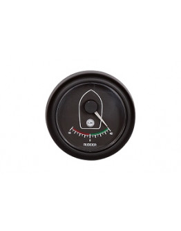Rudder gauge 12/24V black