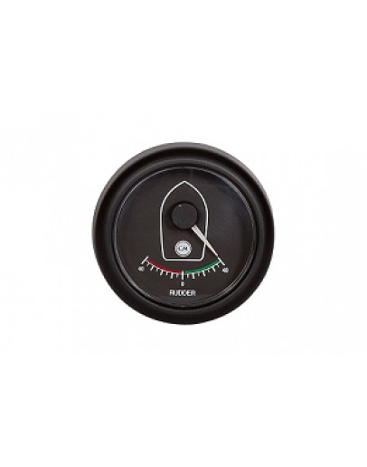Rudder gauge 12/24V black