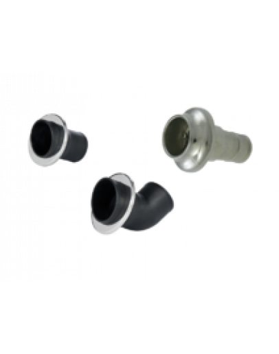 Angled exhaust connection d=76mm
